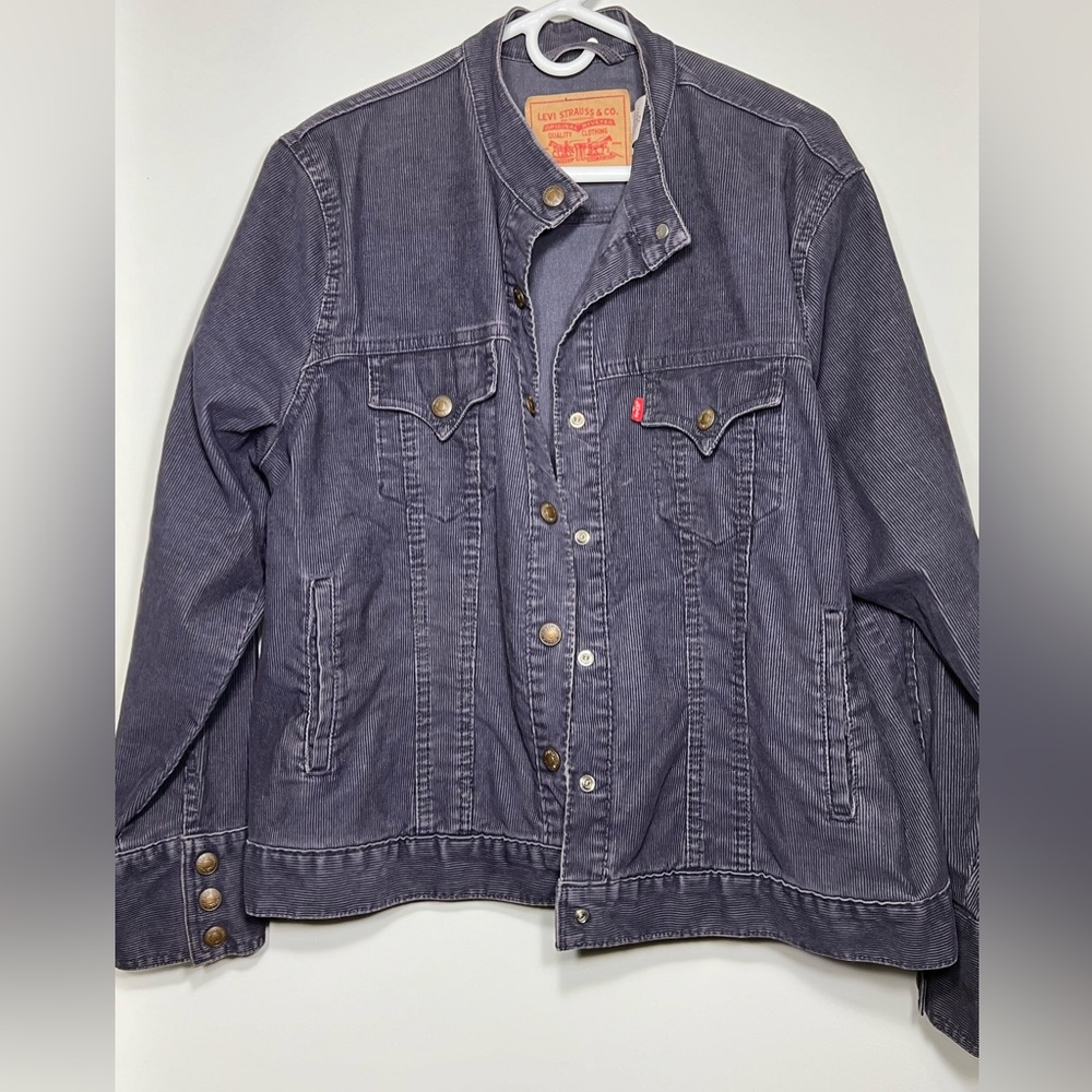 Levi's Washed Charcoal Jean Jacket with Button Front